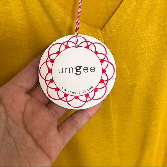 UMGEE YELLOW MUSTARD COLOR WOMEN BIG SLEEVE BLOUSE SIZE MEDIUM BRAND NEW - Picture 5 of 6
